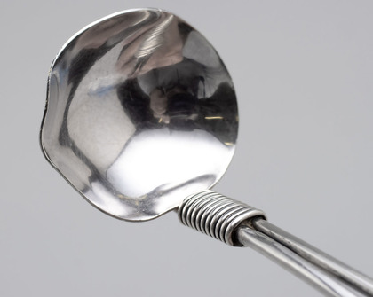 American Sterling Silver Arts & Crafts Ladle - Wesley Depp Hand Wrought Sterling, Saranac Lake